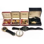 A group of mixed vintage watches etc.