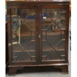 A mahogany bookcase, 89 x 110cm.