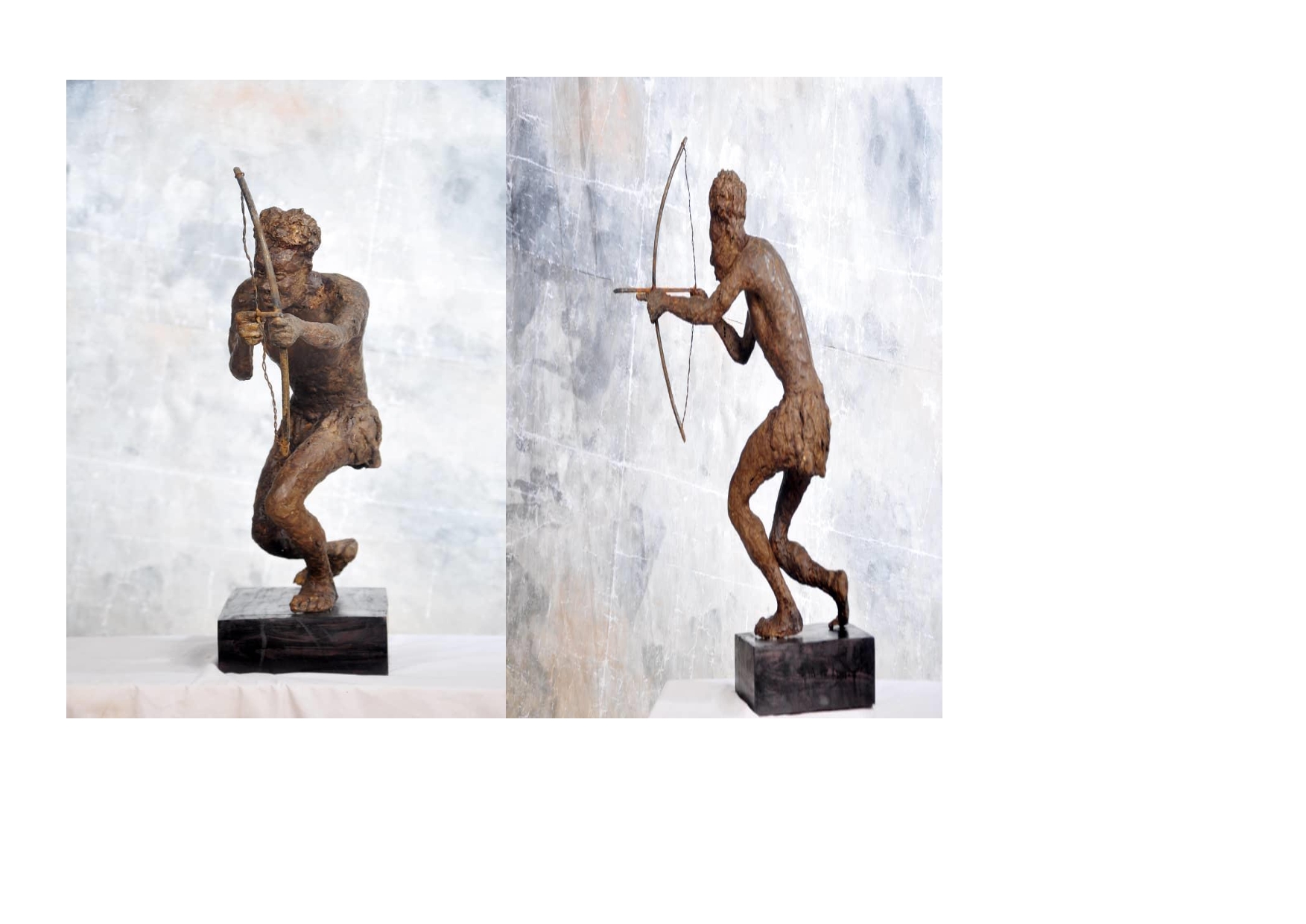 Ohiolei Ohiwerei, "Goal getter", Benin bronze, 14 x 62cm, 12kg, c. 2021. The man in most clime is