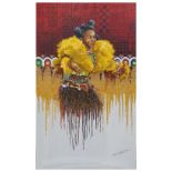 Kalu Uche Karis, "Efik Pride", acrylic and oil on stretched canvas, 61 x 102cm, c. 2021. Reasonable,