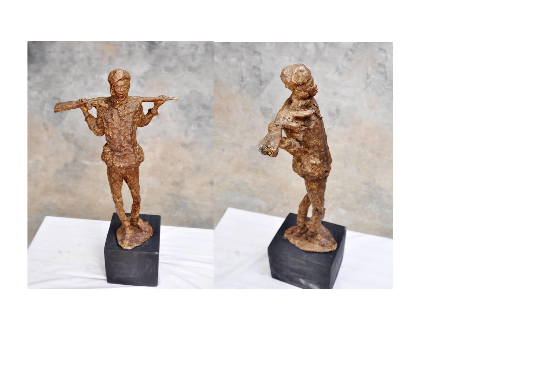 Ohiolei Ohiwerei, "Year 2021", Benin bronze, 30 x 72cm, 11kg, c. 2021. This sculpture captures