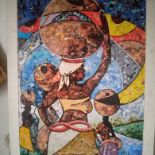 Nnaji Iheanacho, "In search for essence", magazine cuts on board (collage), 65 x 90cm, c. 2021. When