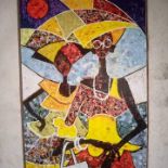 Nnaji Iheanacho, "Plain and pattern", magazine cuts on board (collage), 50 x 75cm, c. 2021.