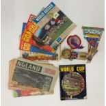 Football interest: A collection of 1966 World Cup memorabilia including World Cup Willie and pin.