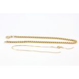 Two 9ct yellow gold bracelets, one a/f.