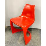 A vintage Cado Danish design moulded plastic chair.