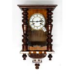 A 19th Century mahogany wall clock, H. 55cm.
