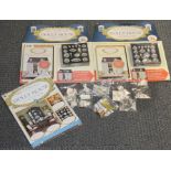 Two dolls house collectible magazines with unopened dinner sets together with a quantity of dolls