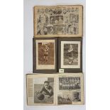 Football interest: Three books containing newspaper clippings, cigarette cards and photos relating