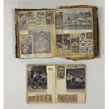 Football interest: Two books containing newspaper clippings from the 1940's.