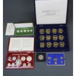 A quantity of mixed commemorative coins.