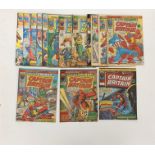 A collection of Captain Britain comics from 1976, (Numbers: 7-8, 10-13, 15-16, 18-20, 29, 32, 36-