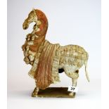 A lovely Chinese Wei dynasty (386 - 534 AD) style unglazed pottery figure of a ceremonial horse (