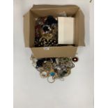 A box of costume jewellery.