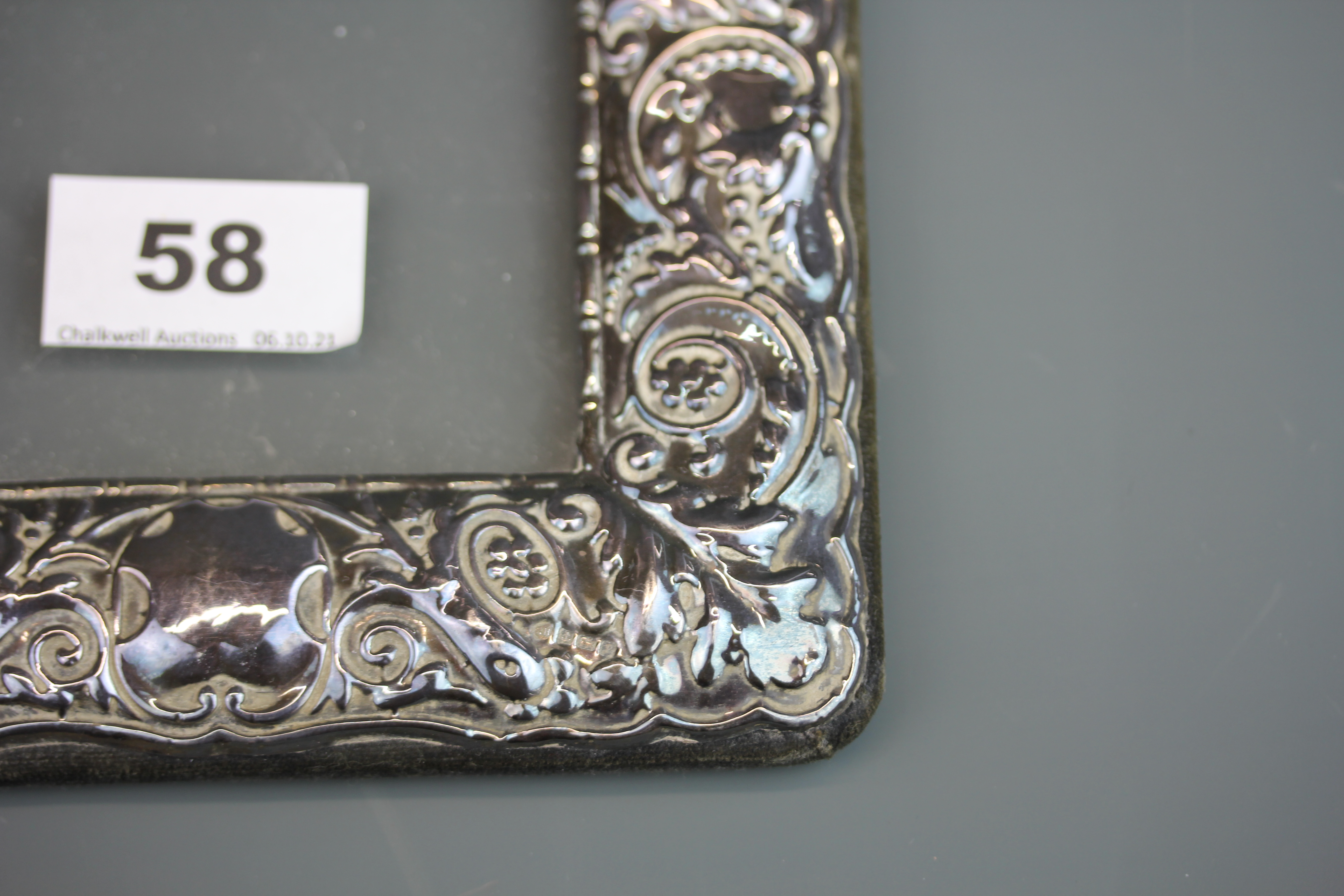 A hallmarked silver photo frame, 16 x 19cm. - Image 3 of 3