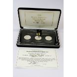 A boxed 1996 Royal Hawaiian gold and silver proof coin set limited edition 120/250.