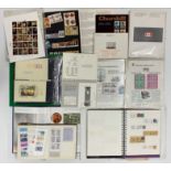 A box of stamp albums.