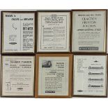 Railway interest: six framed railway advertising prints, frame size 22 x 27cm.
