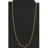 A 9ct yellow gold chain necklace.