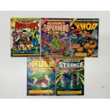A collection of Marvel Treasury Edition comics, (numbers: 5-7, 9-10).