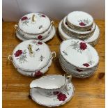 A Royal Stafford part dinner service 'Rose to Remember' pattern.