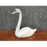 A Lladro porcelain figure of 5230 'Graceful Swan', H. 22cm. With original box.