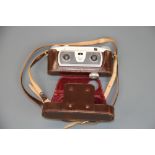 A Wray London Stereographic camera and case.