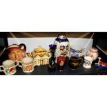 A Royal Doulton character jug and other china items.