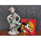 A Lladro porcelain figure of 7529 'Peter Pan', H. 26cm. With original box.