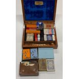 A collection of vintage playing cards etc.