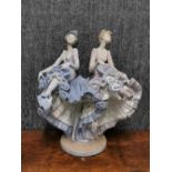 A Lladro porcelain figure of 5370 'Can Can', H. 34cm. With original box.