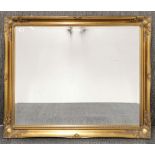 A gilt framed mirror, 116 x 90cm.