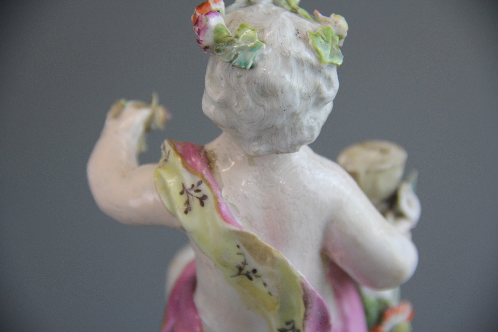 A group of 19th century and later porcelain cherub items. Condition: some repair. - Image 3 of 13