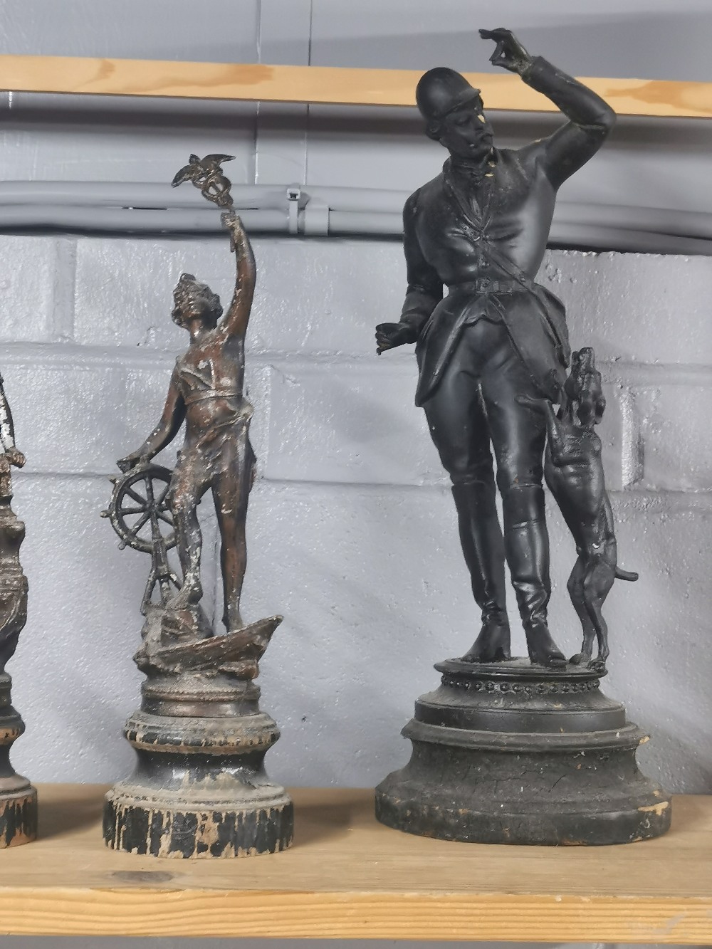 A group of four 19th century spelter figures, tallest 45cm. - Image 2 of 3