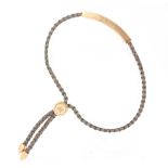 A Monica Vinader 18ct rose gold plated linear friendship bracelet with original box.