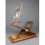 A Victorian mahogany stereo and card viewer, L. 55cm.