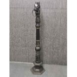 A 19th century painted cast iron horse hitching post, H. 134cm.