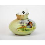 A Locke & Co Worcester hand painted vase, H. 7cm.