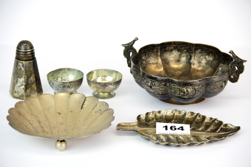 A group of Mexican sterling silver items.