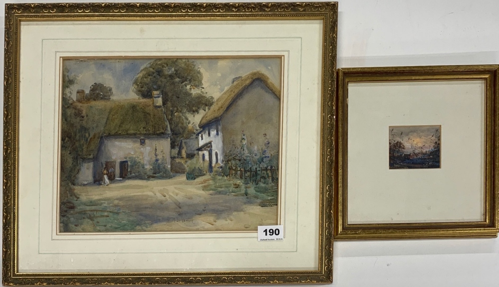 A gilt framed early 20th Century watercolour signed M. Lovegrove for Mildred Lovegrove Exh 1902-