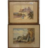 Two Victorian framed watercolours, frame size 52 x 40cm.