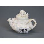 An early Creamware miniature teapot, H. 8cm.