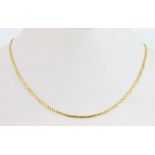 A 22ct yellow gold (stamped 22KDM) chain, L. 47.5cm.