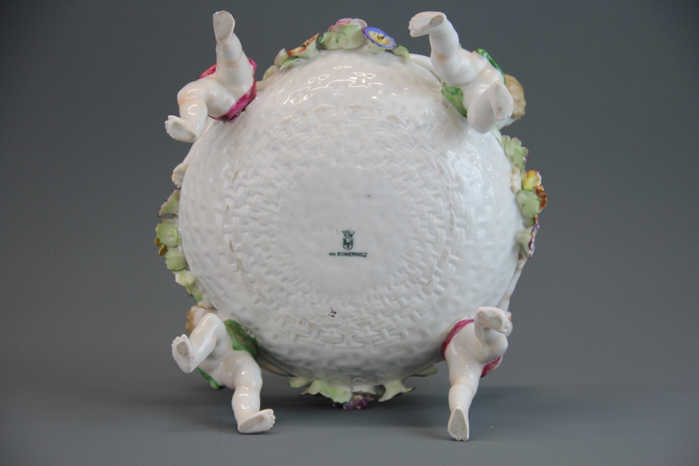 A group of 19th century and later porcelain cherub items. Condition: some repair. - Image 5 of 13