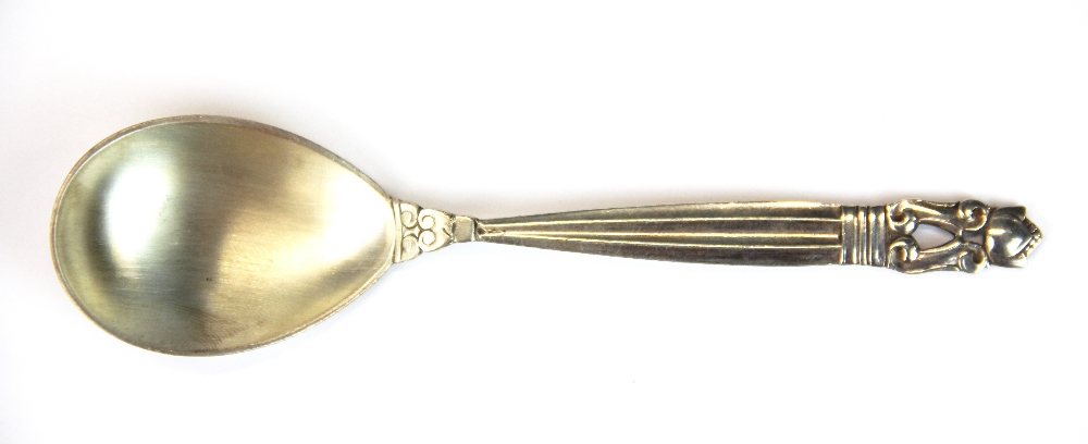 A Georg Jensen 925 silver spoon, L. 15cm.