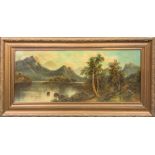 A large 19th Century framed oil on artist board Highland scene signed W. Collins, frame size 133 x