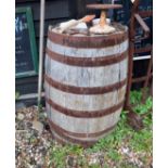 A large vintage barrel, H. 88cm.