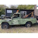 A series 3 ex military Land Rover long wheeled based Defender, 88,000 miles on Q plate. With