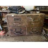 A vintage wooden chest, 51 x 51 x 33cm.