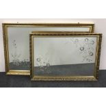 Two gilt framed mirrors, largest 133 x 81.5cm.